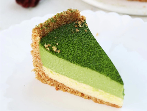 Double Matcha Brie Cheesecake - How to cut cheesecake looks better