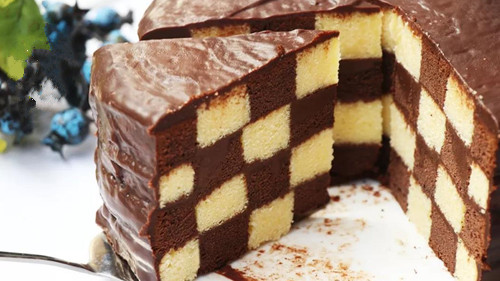 Checker Cake - Surprise when you cut it - Cheersonic