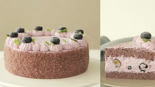 Blueberry Cream Cake - Cutting Cream Cake - Cheersonic